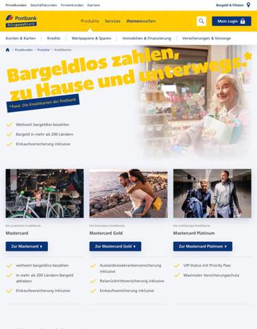Keine Visa-Card bei Postbank?