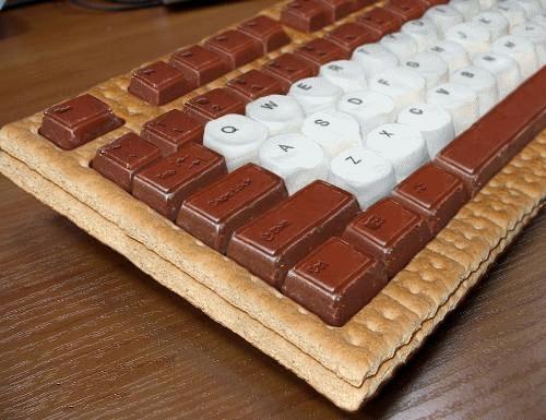 Keks-Tastatur - (Computer, Tastatur, Kekse)