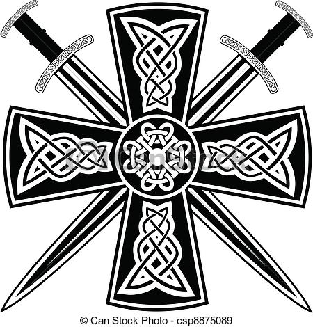 vector tattoo kreuz (heidentum, Kreuz Keltenkreuz) Keltisches Tattoo Szene, Rechte