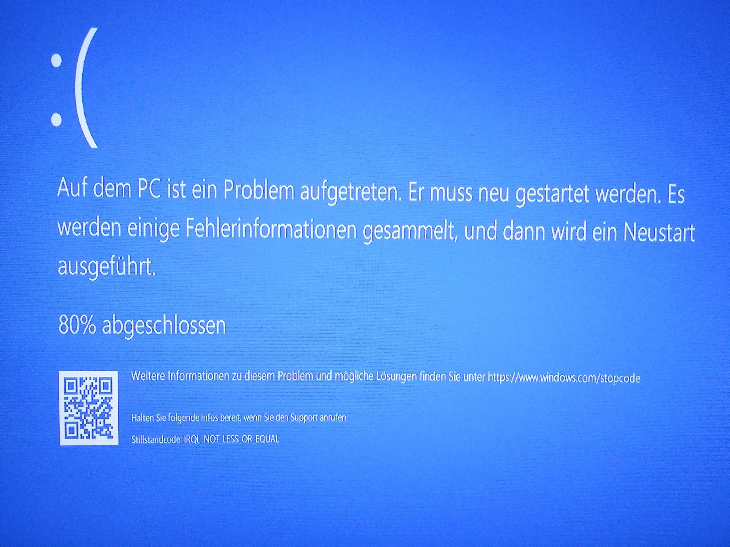 Kennt jemand diesen Blue Screen Fehler? (Computer, PC, Windows 10)