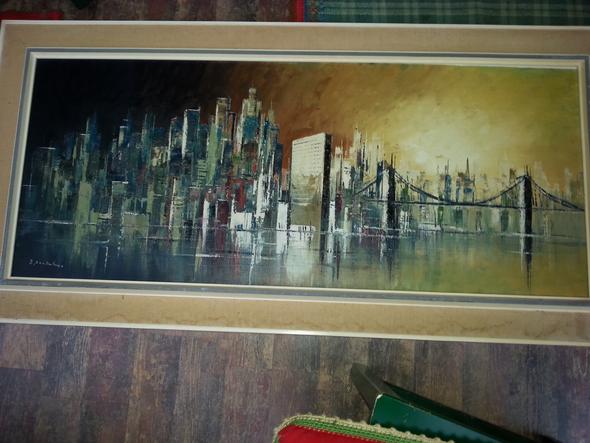 Wandbild Gitarre Handgemalt Gitarren Bild Gemalde Malerei