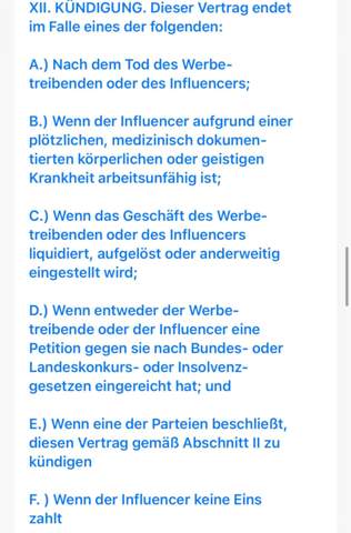  - (Kündigung, Vertrag, Betrug)