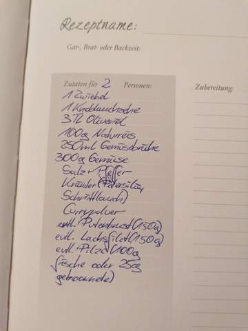 - (kochen, Rezept)