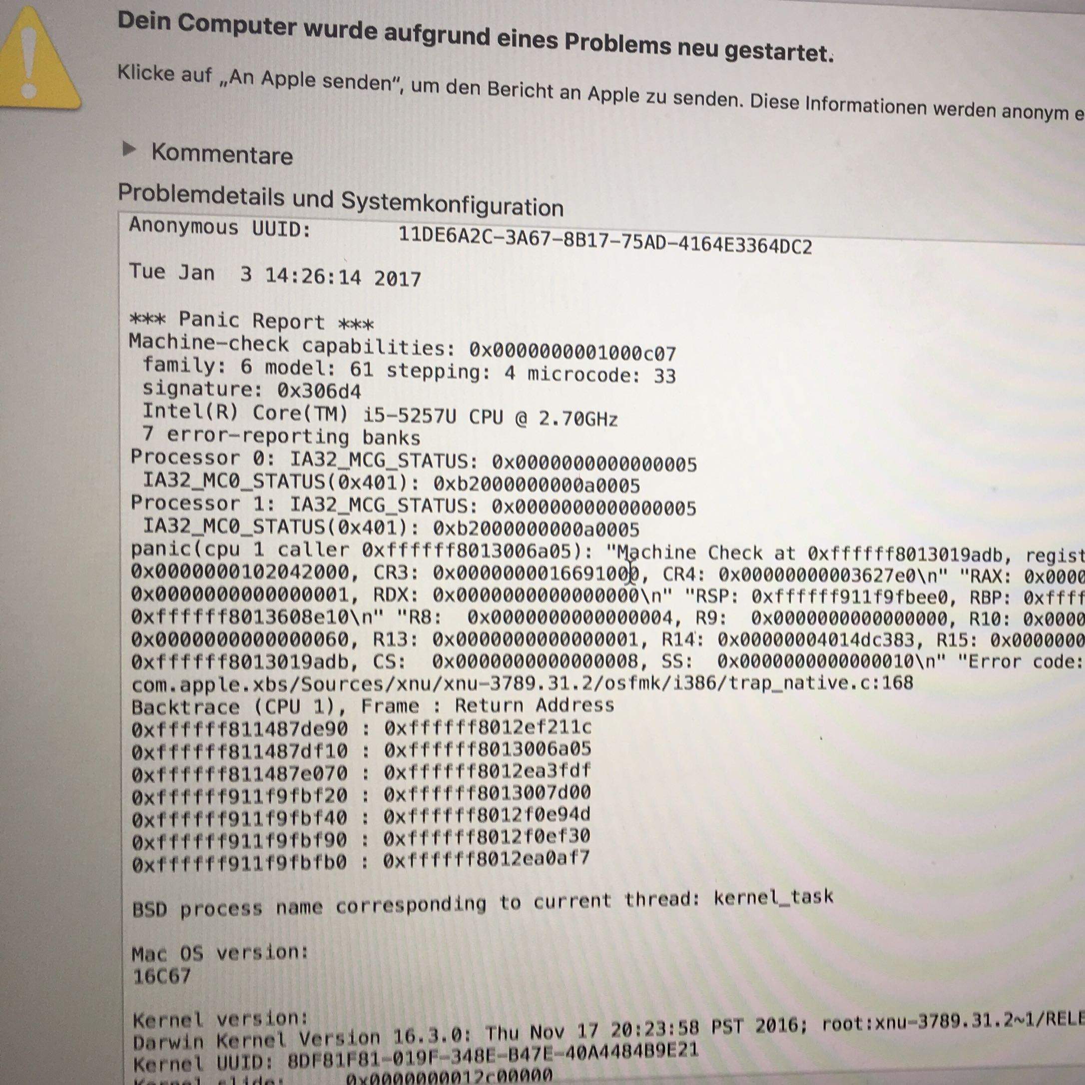 Kernel Panic beheben? (Mac, MacBook)