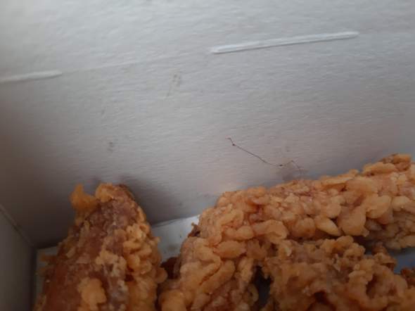 kfc haar im essen hygiene