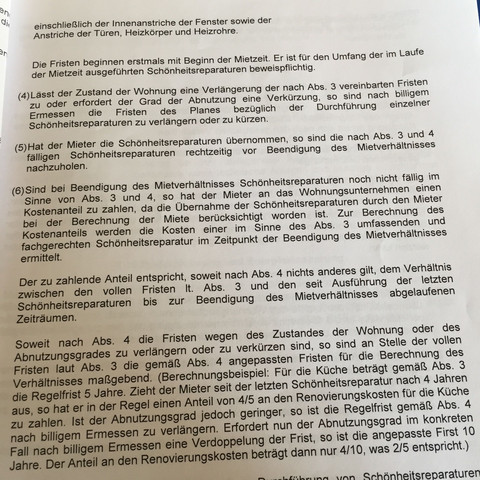 Schönheitsreparaturen klausel Schönheitsreparaturen klausel