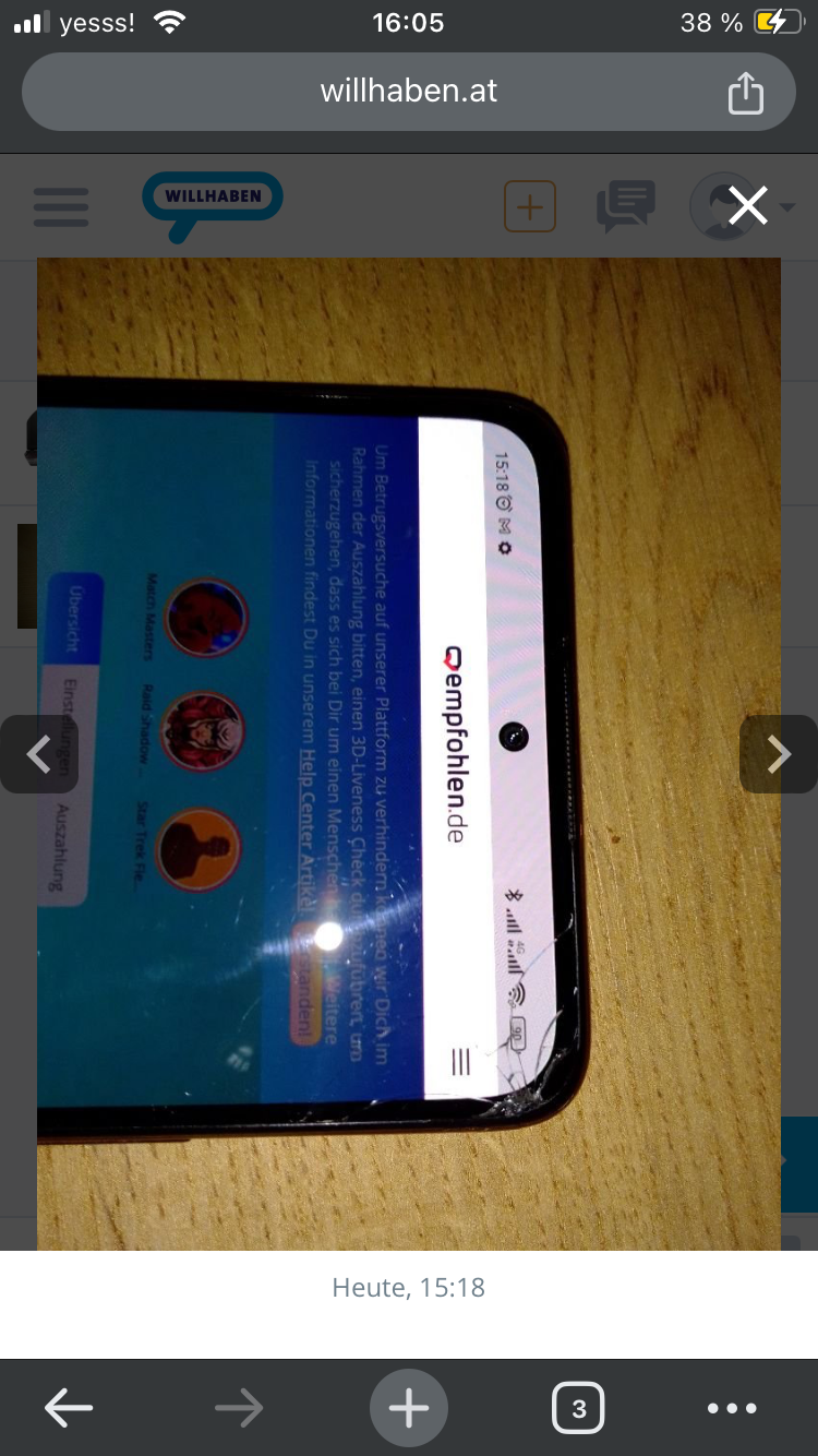 Kleiner Riss im Display? (displayriss)