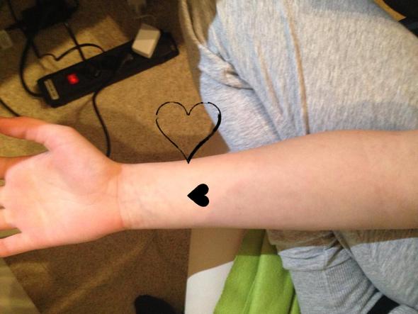 Herz am Unterarm - (Tattoo, Arm)