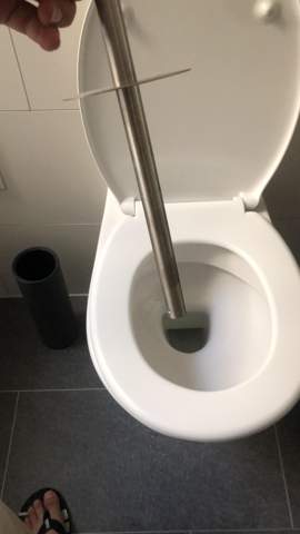 Klobürste verstopft die Toilette massiv, was tun?