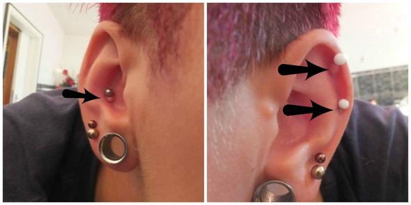Das sind die Ohrenpiercings - (Piercing, Ohr)