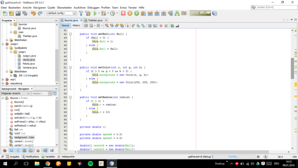 Bounce Class 1 - (Programm, programmieren, Java)