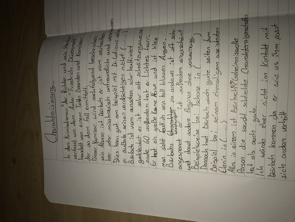 Könnt ihr mir Tipps für meine Charakterisierung geben? (Schule, innerer