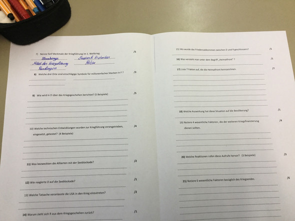 Ist unser ab - (Schule, Geschichte, 1.Weltkrieg)