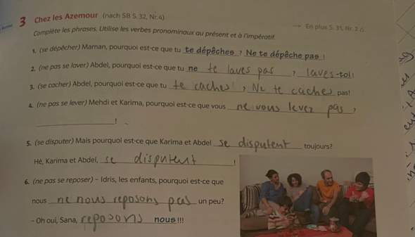 Könnte bitte jemand meine französisch Hausaufgabe kontrollieren?