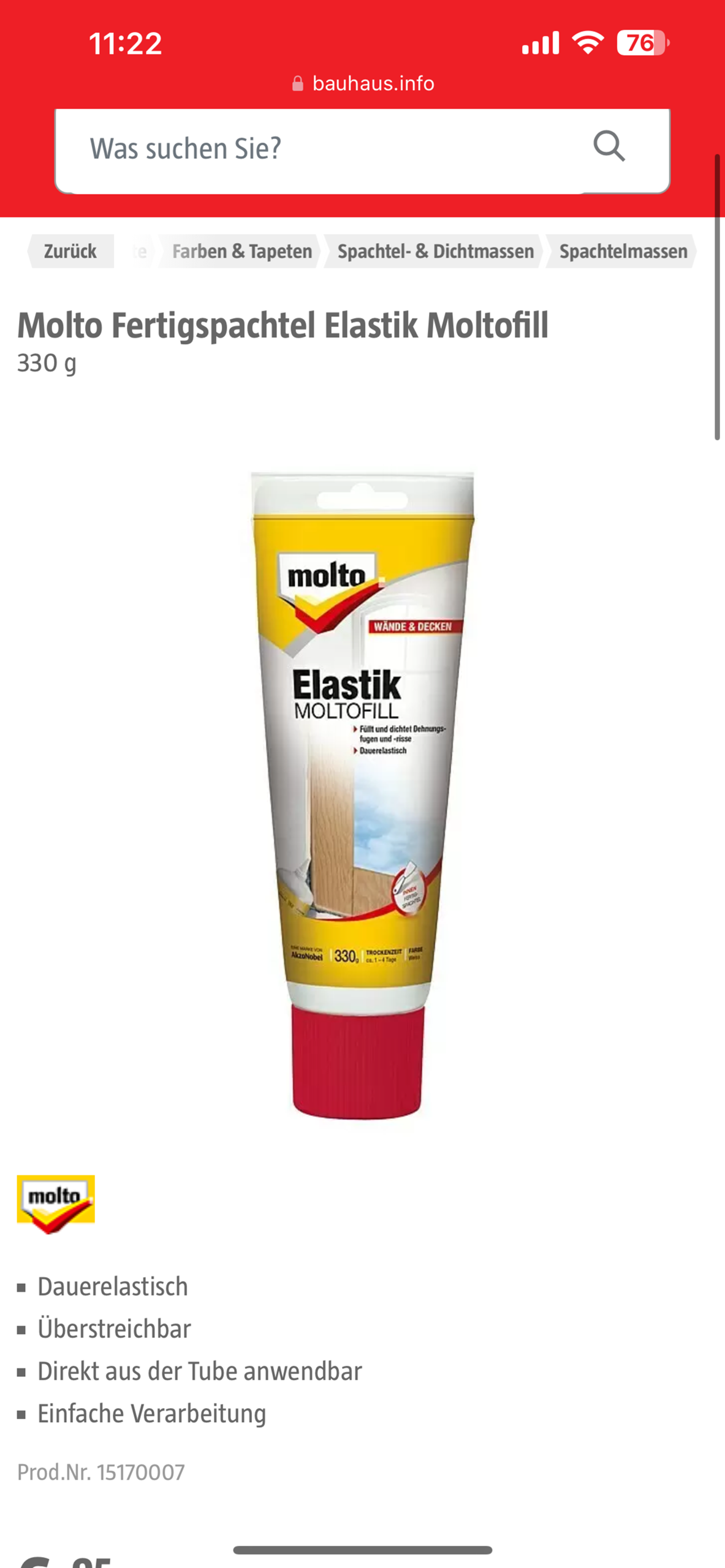 Könnte ich so einen riss mit dem spachtelmasse reparieren und ein ...