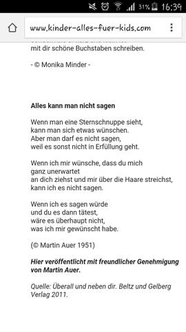 "Alles kann man nicht sagen" lautet das Gedicht von Martin Auer. - (8.klasse, lyrisches ich)