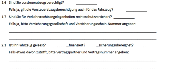 - (Auto, Unfallversicherung)