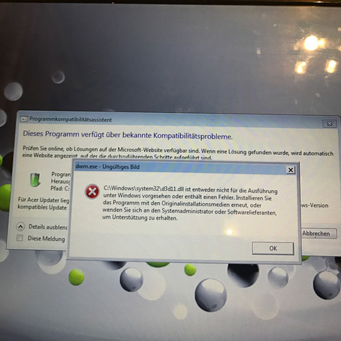 beim Neustarten des Laptops kommt mir immer diese Meldung. - (ratlos)