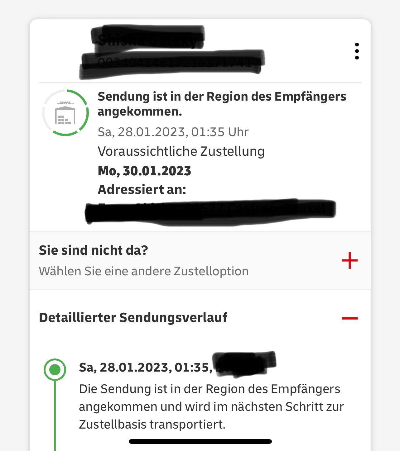 Leider Ist Fur Ihr Paket Keine Neue Zustelloption Verfugbar