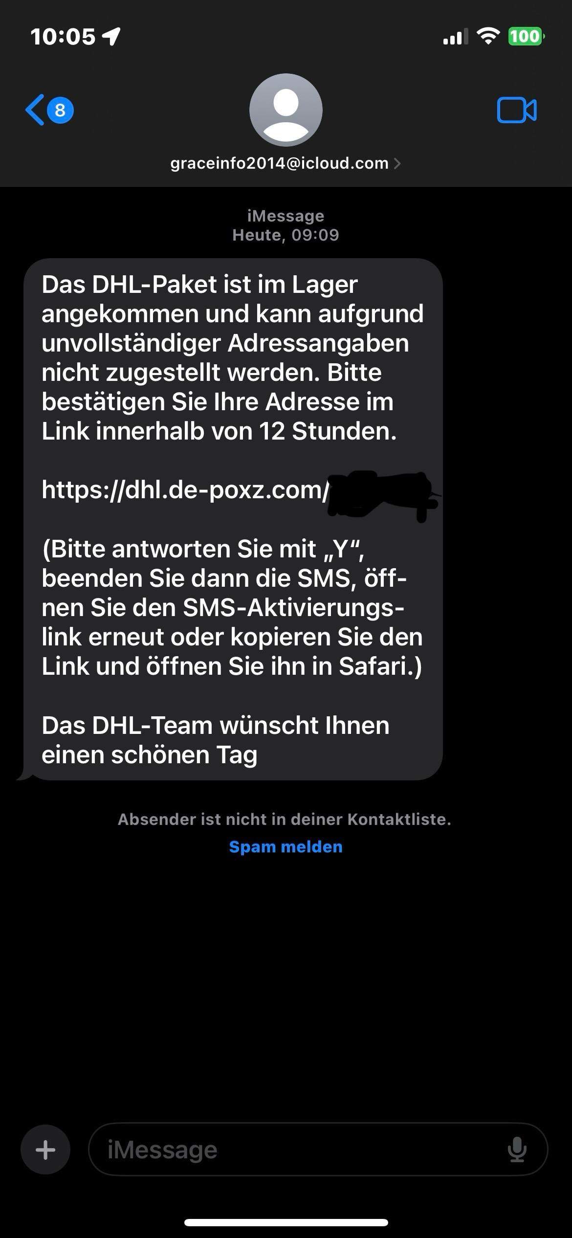 Kommt diese SMS wirklich von DHL? (Versand, Paket, DHL Paket)