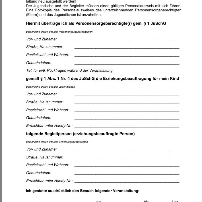 Muttizettel Vorlage Mit Ausweiskopie