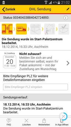 Kommt Mein Paket Noch Heute An Brauche Es Dringend Dhl