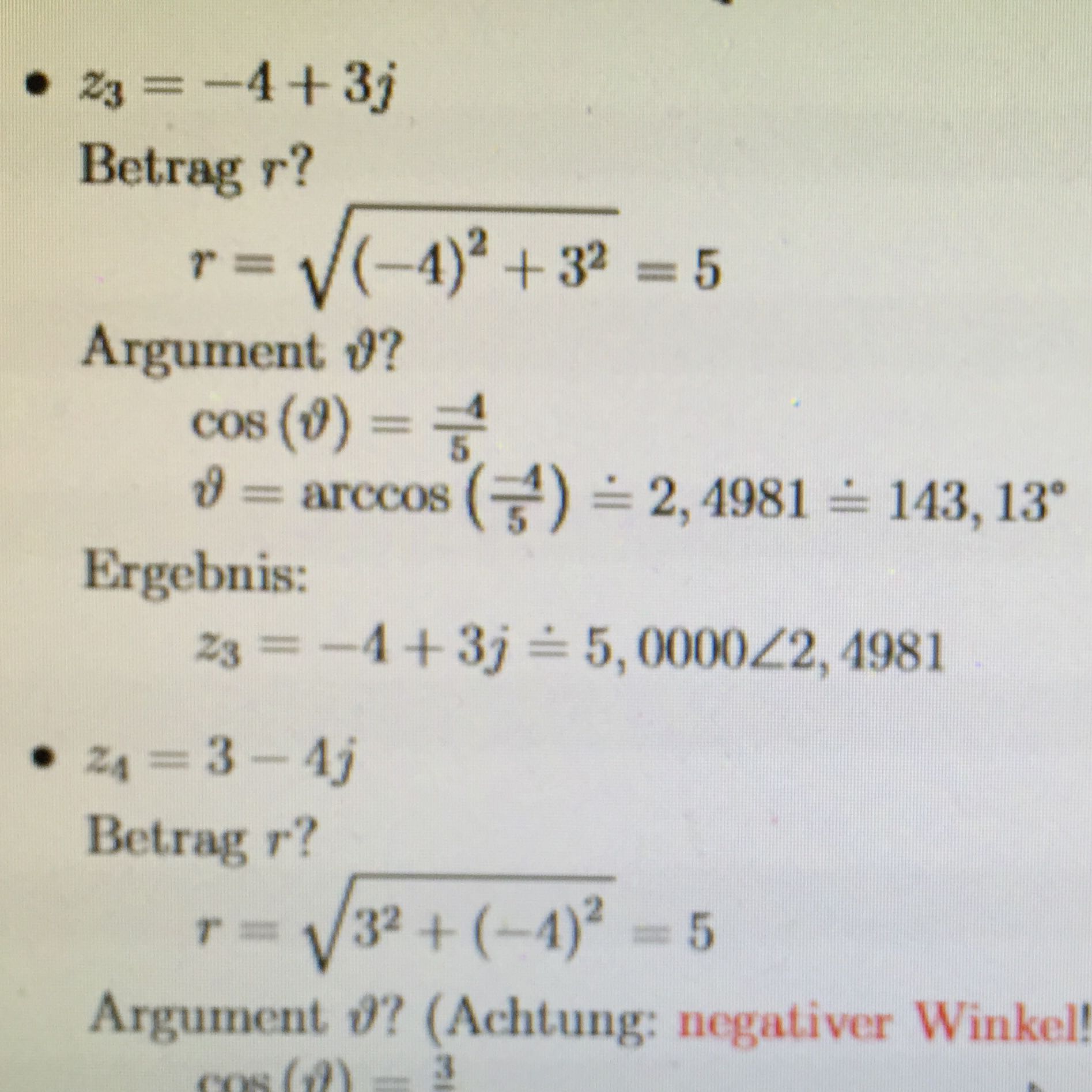 Komplexe Zahlen in Polarform umwandeln? (Technik, Mathe ...