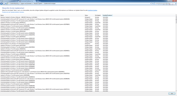 Updateverlauf - (Computer, Windows, Windows 7)