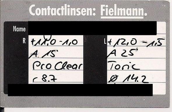 Kontaktlinsenpass von Fielmann - (Kontaktlinsen, Fielmann, Augenoptik)