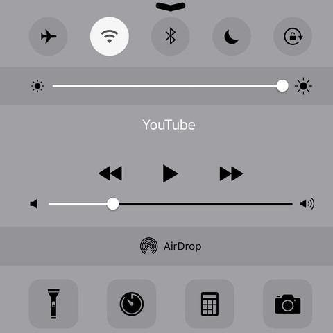 Kontrollzentrum Bei Iphone Durchsichtig Apple Ios Grau