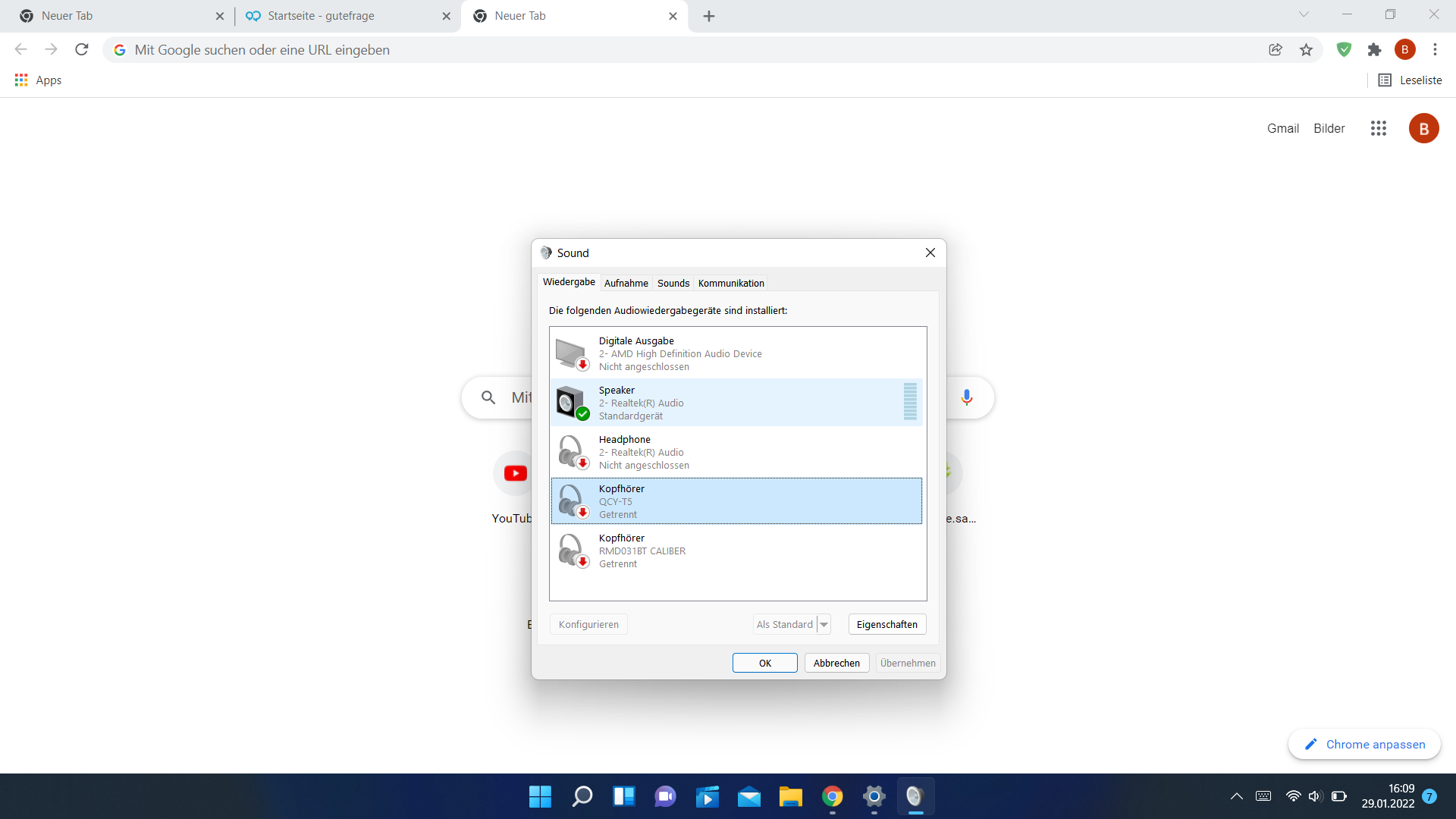 Kopfhörer verbindet sich mit Laptop aber es kommt kein ton (windows 11