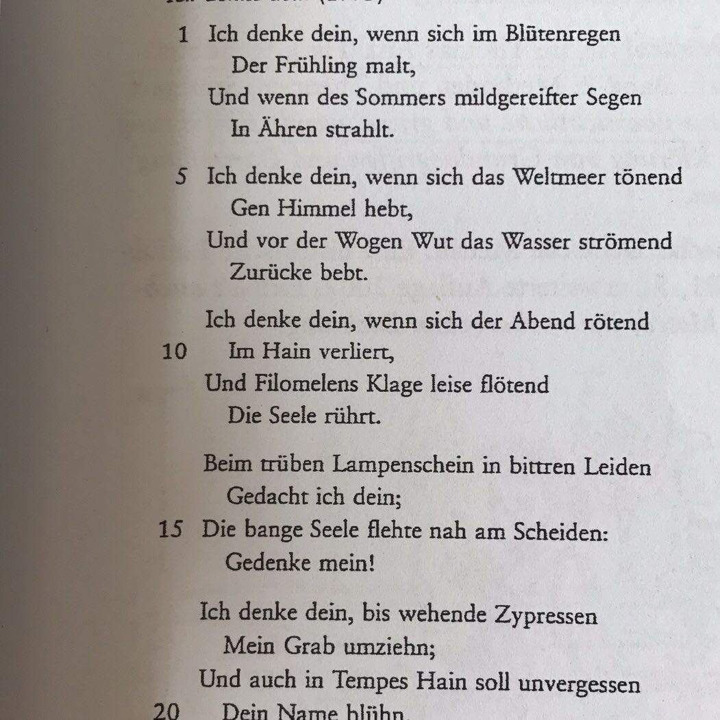 See In Der Großstadt Gedicht Korrektur einer kurzen Analyse des Gedichts »Ich denke dein« von