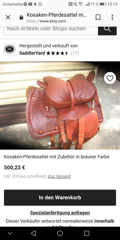 Kosakensattel Von Etsy De Pferde Reiten Erfahrungen