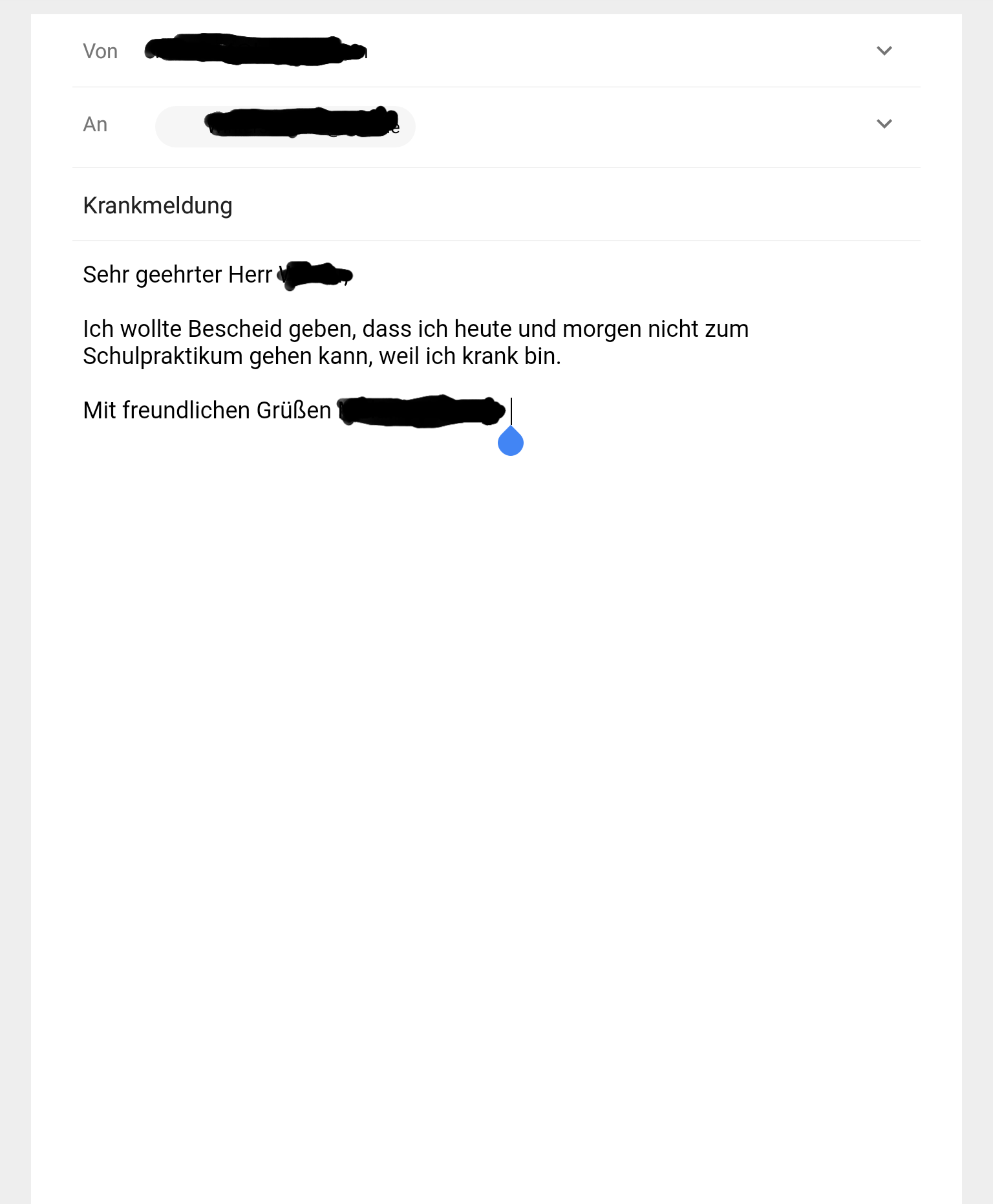 Krankmeldung Schulpraktikum Praktikum Krankmeldung Schulpraktikum Praktikum