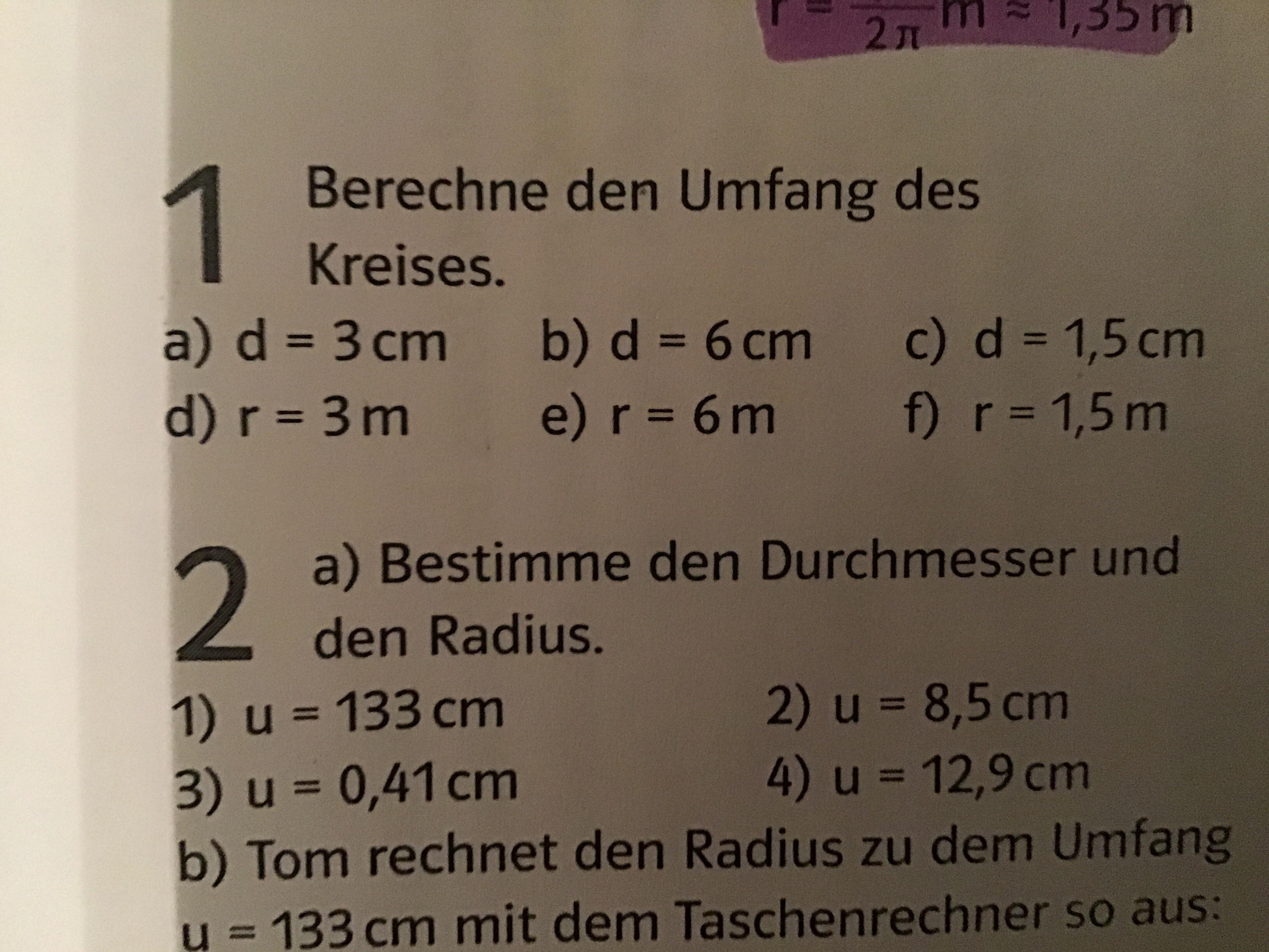 Umfang Eines Kreises Mit Radius Berechnen