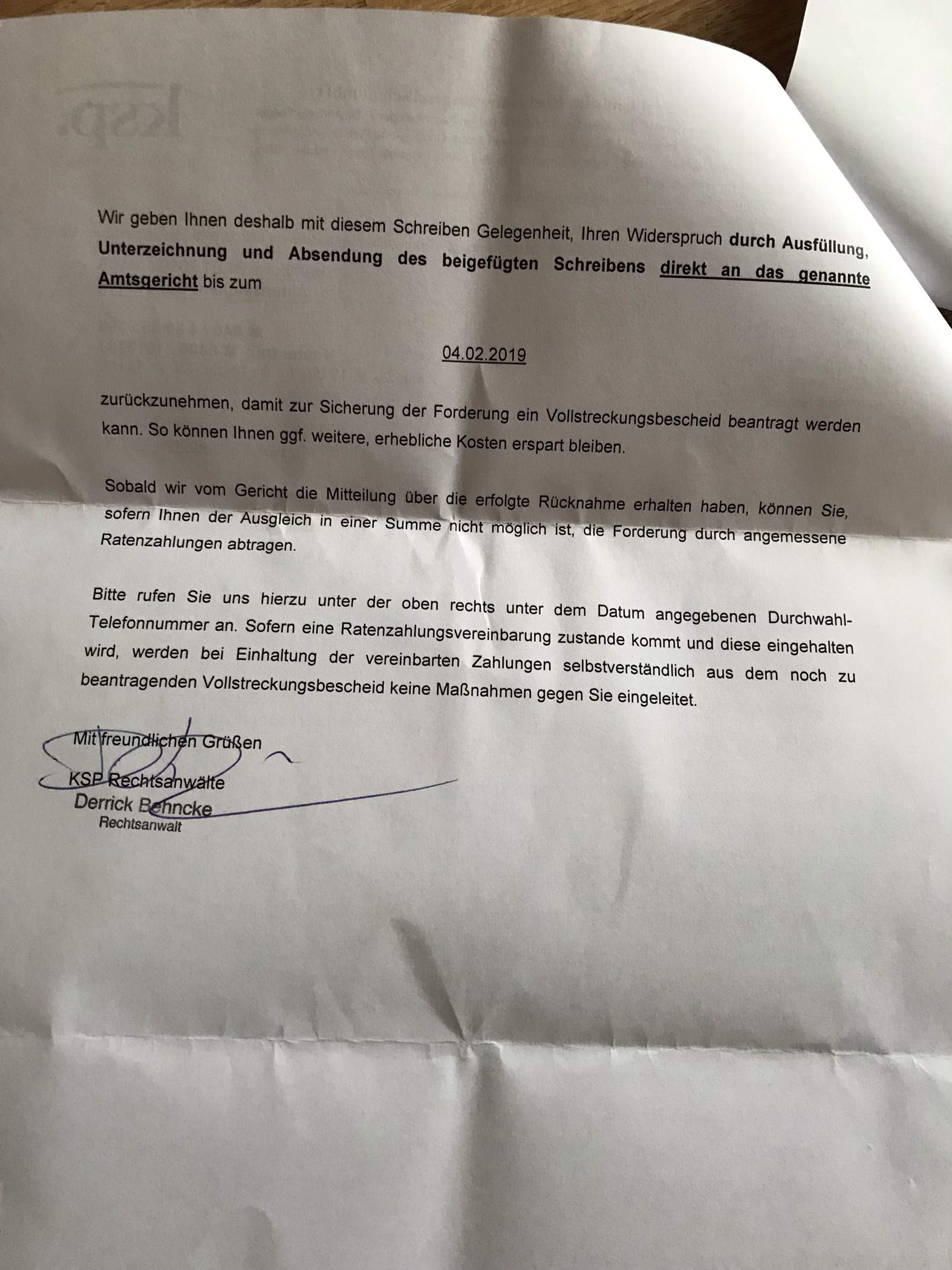 Ksp anwaltsbrief hilfe? (Recht, PayPal, Anwalt)