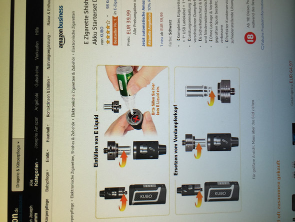 Kubo e Zigarette Liquid wo einfllen im Bild zu sehen der Tank und im anderen heit es nicht von unten also von oben oder wie? (Computer, E- Zigarette, dampfen) Kubo e Zigarette Liquid wo einfllen im Bild zu sehen der Tank und im anderen heit es nicht von unten also von oben oder wie? (Computer, E- Zigarette, dampfen)