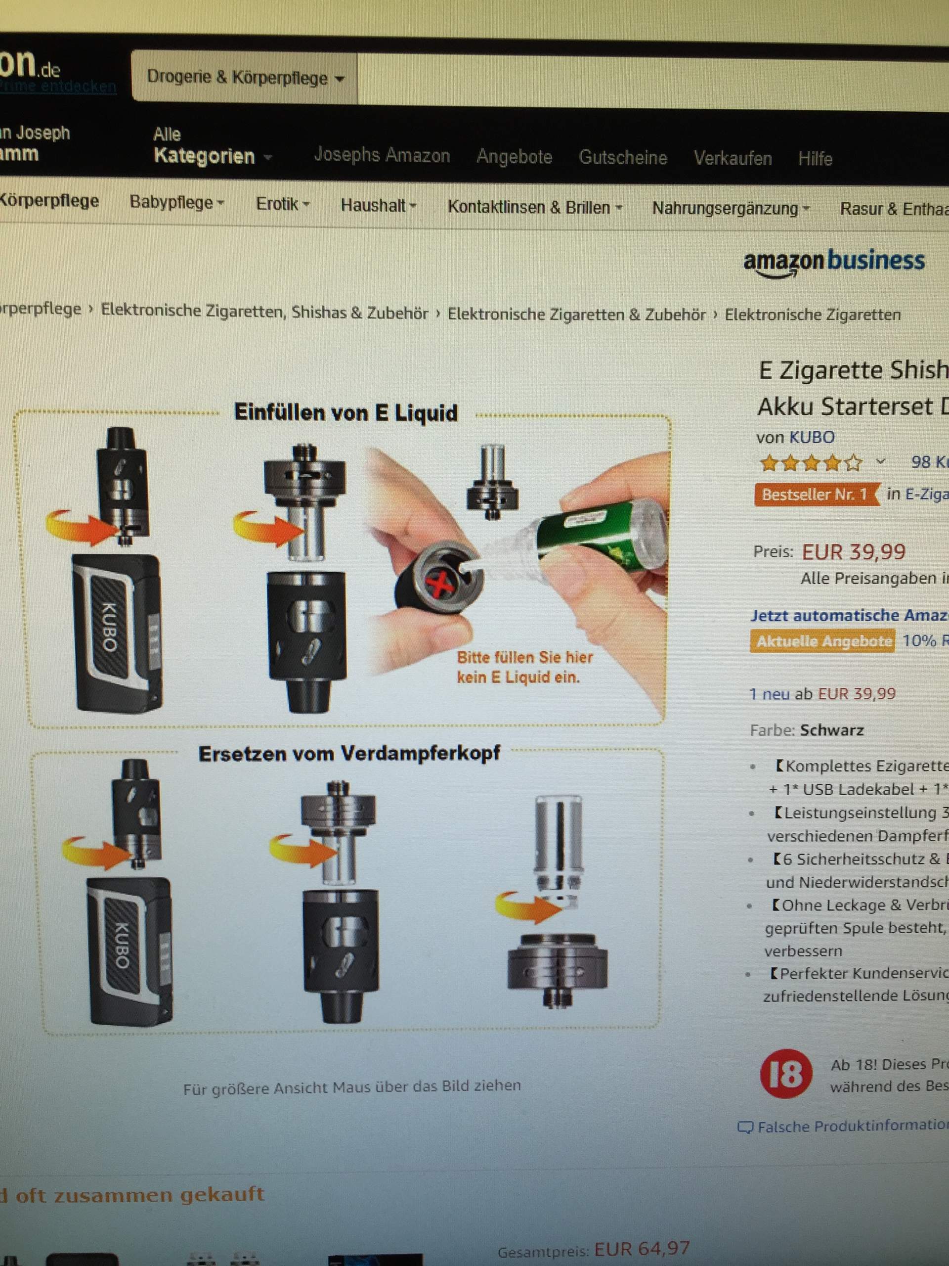 Kubo e Zigarette Liquid wo einfllen im Bild zu sehen der Tank und im anderen heit es nicht von unten also von oben oder wie? (Computer, E- Zigarette, dampfen) Kubo e Zigarette Liquid wo einfllen im Bild zu sehen der Tank und im anderen heit es nicht von unten also von oben oder wie? (Computer, E- Zigarette, dampfen)