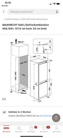 Küche Einbaukühlschrank? (Kühlschrank)