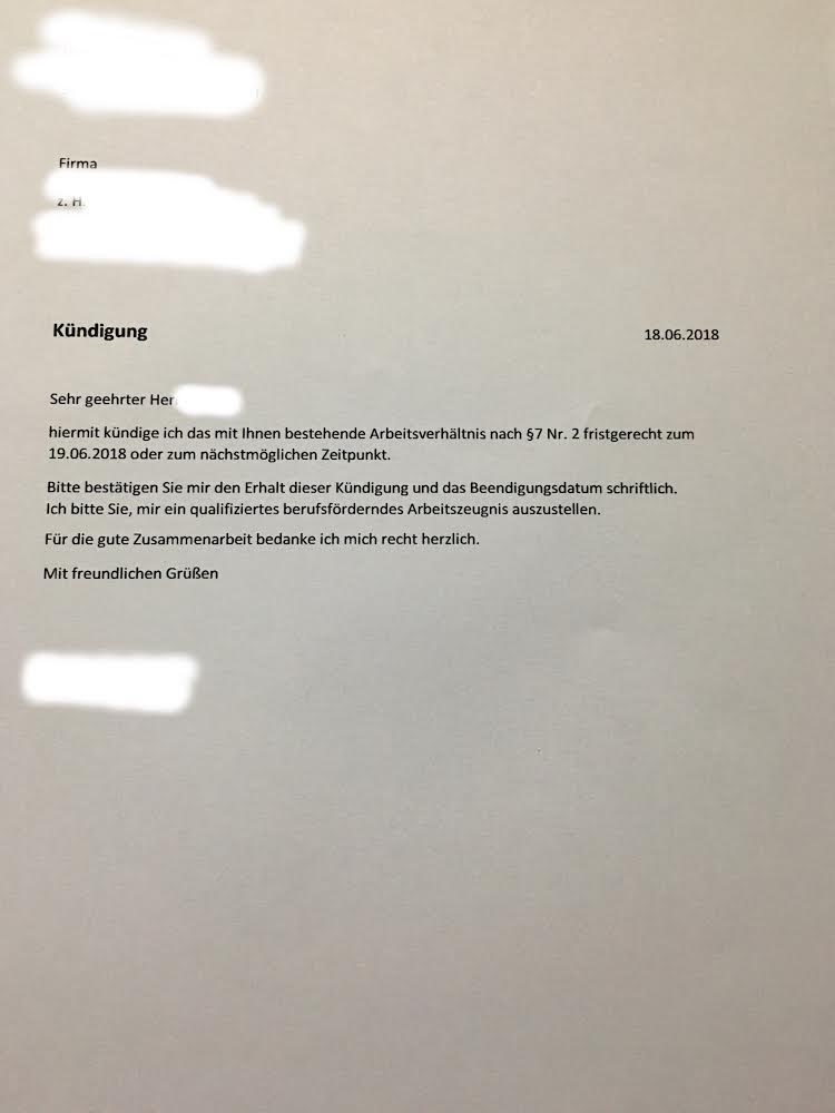 Wie Schreibe Ich Eine Kündigung Richtig