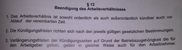 Gesetzliche Kündigungsfristen Arbeitnehmer