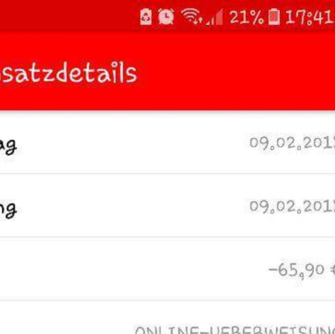 2. eben überwiesen (angeblich)  - (Geld, kaufen, online)