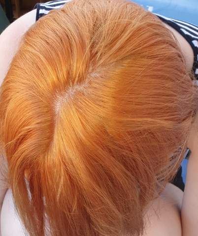kupferot blond bekommen haare