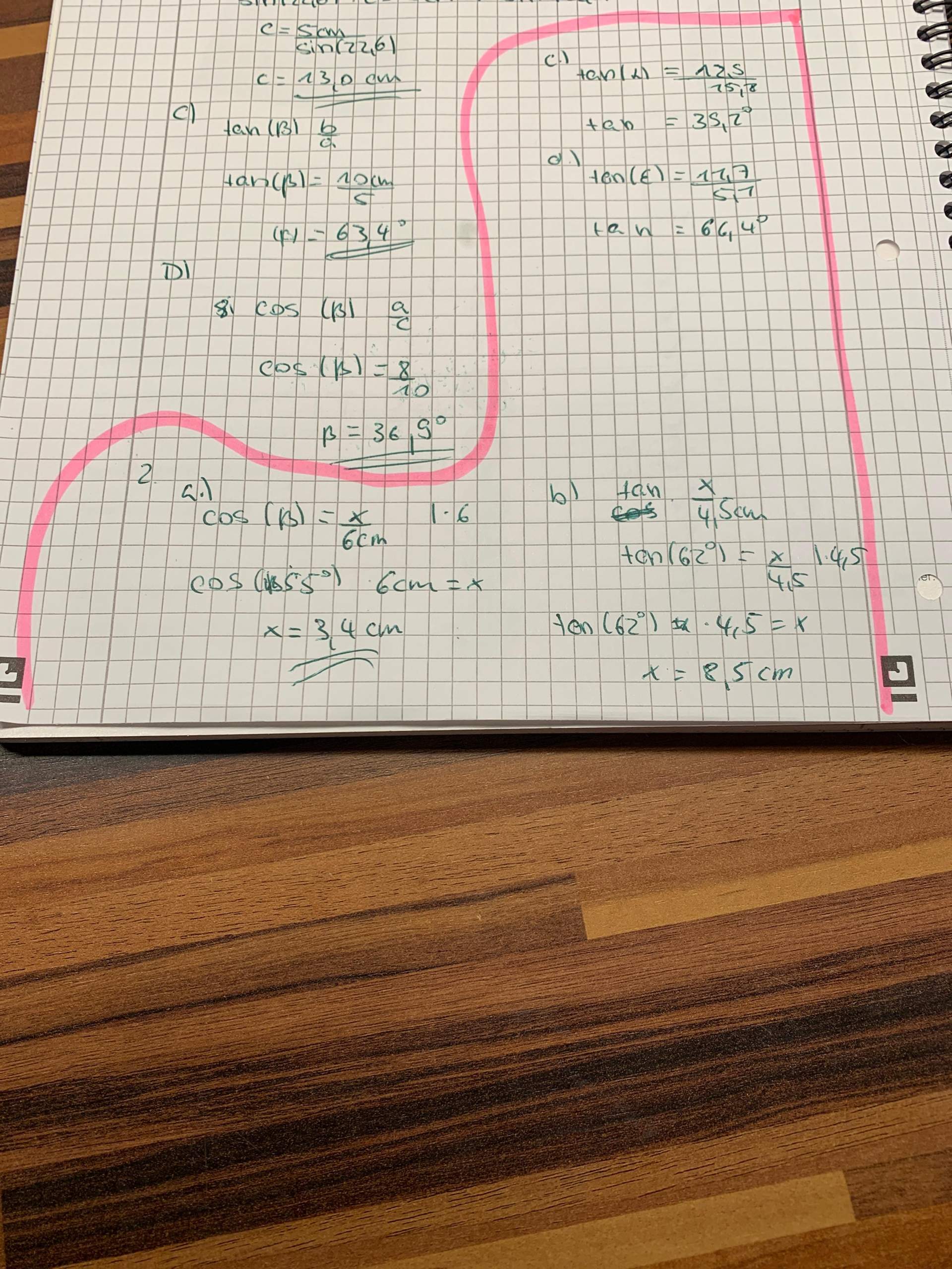 Kursinus, Sinus Tangens am rechtwinkligen Dreieck? (Funktion, Gleichungen)