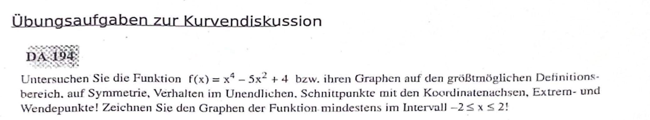 Kurvendiskussion rechnen Formel Mathematiker 