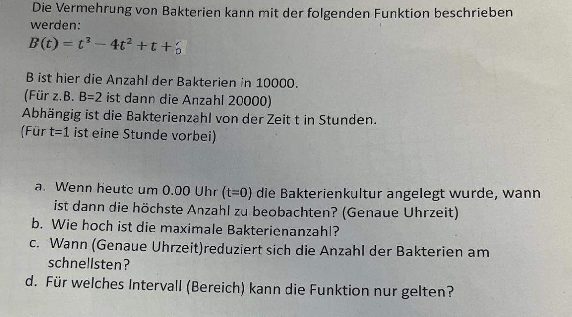 Kurvendiskussion Textaufgabe? (Mathematik, Mathematiker)