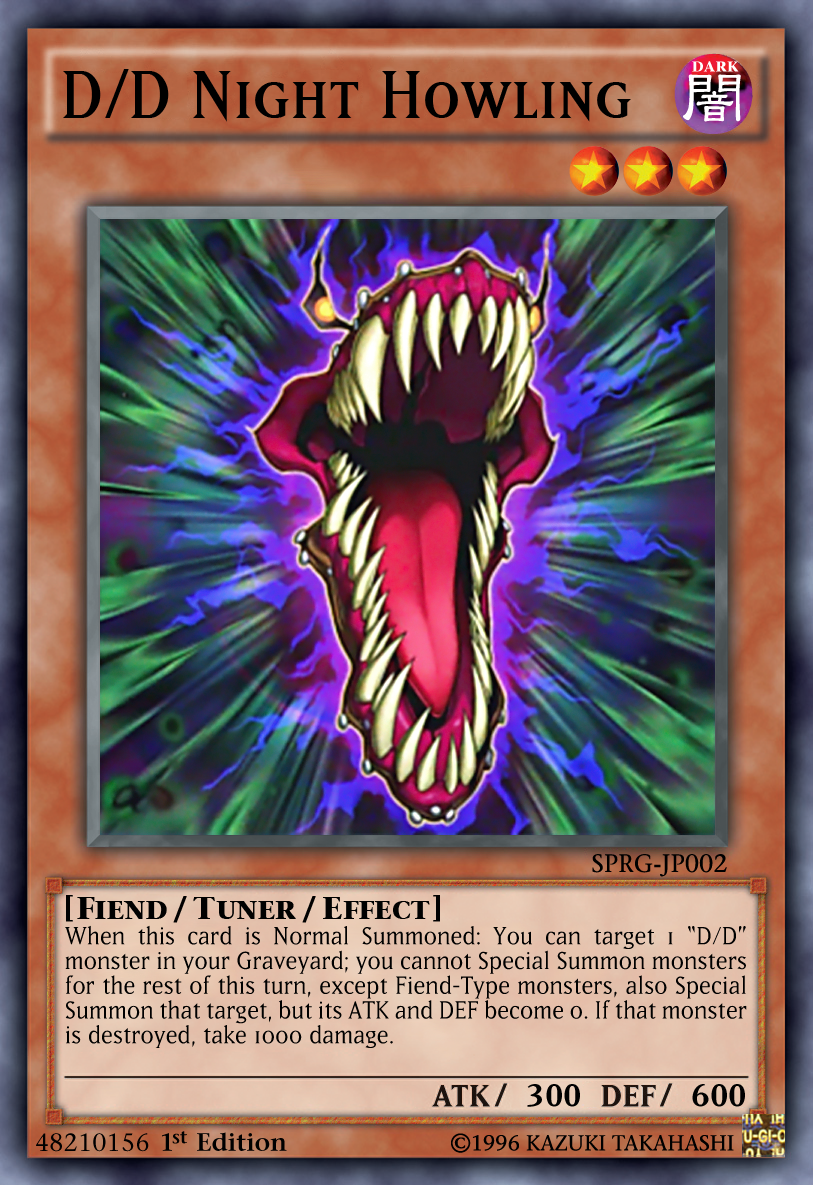 Kurze Frage zu der Yu-Gi-Oh! Karte D/D Night Howling ...