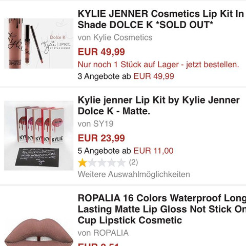 Kylie Jenner Lipkit Amazon Beauty Kosmetik Lippe