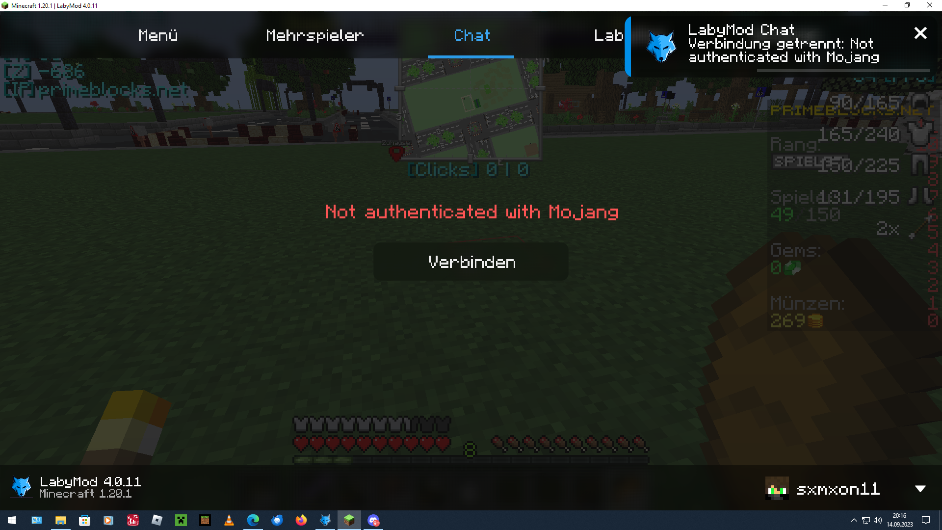LabyMod: Verbindung getrennt: Not authenticated with Mojang Was ist das ...