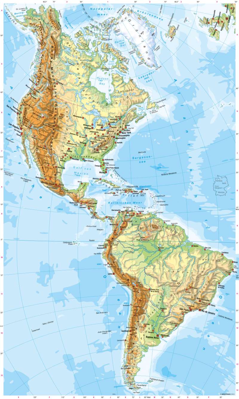 Lag Südamerika schon immer so weit im Osten? (Amerika, Nordamerika)